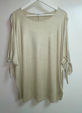 Стрейч блуза футболка с блестящим напылением 20/54-56 размера1 фото