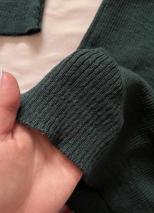 Зеленое вязаное платье5 фото