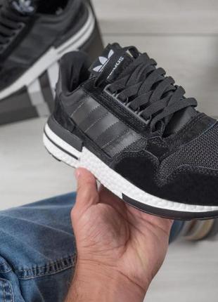 Кроссовки мужские adidas consortium zx 500 rm black&white2 фото