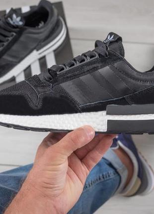 Кроссовки мужские adidas consortium zx 500 rm black&white3 фото