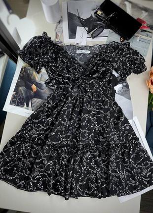 Платье мини с рюшами софт9 фото