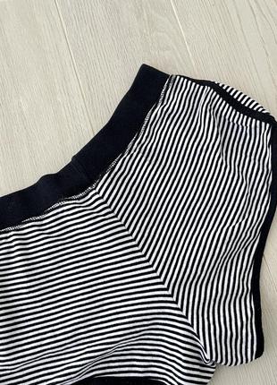 Піжама чорні шорти у смужку +білий топ love to lounge2 фото