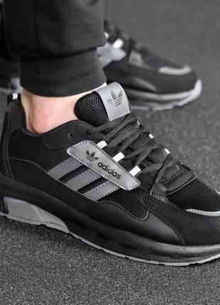 Adidas black running1 фото