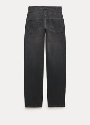 Джинсы zara с zw collection straight-leg high-waist full length jeans2 фото