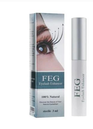 Сироватка для росту вій feg eyelash enhancer, 3 мл