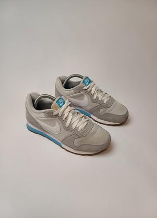 Nike md runner 2 сіро-блакитні кросівки