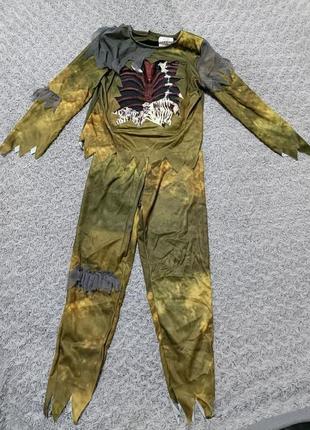 Карнавальный костюм орк, чудище болотное , зомби монстр 9-10 лет