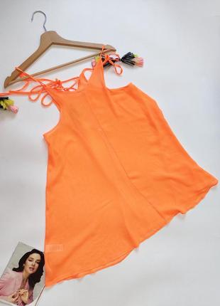 Женская оранжевая легкая парео / сарафан на завязках от бренда exclusive4 фото