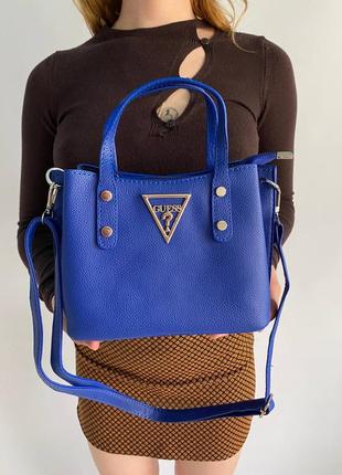 Guess total blue сумка женская высокого качества хорошо подходит для повседневной носки3 фото
