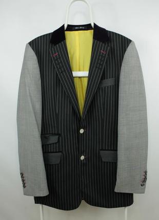 Стильний дизайнерський блейзер edo popken of switzerland patchwork blazer jacket