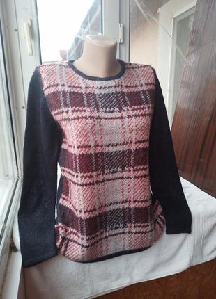 Брендовый шерстяной мохеровый свитер джемпер пуловер шерсть мохер5 фото