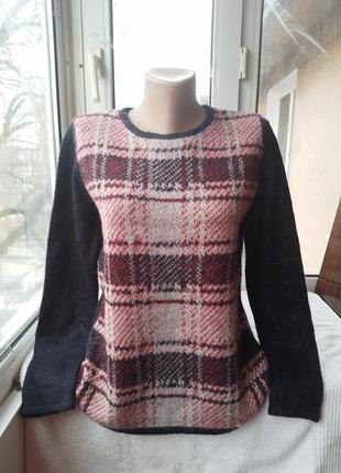 Брендовый шерстяной мохеровый свитер джемпер пуловер шерсть мохер2 фото
