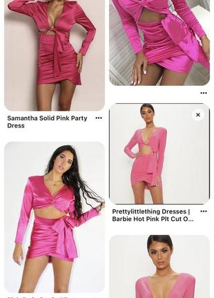Сексуальное розовое платье prettylittlething / платье с вырезами на животе и груди2 фото