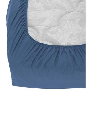 Простынь на резинке microfiber blue2 фото