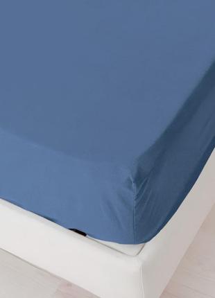 Простынь на резинке microfiber blue3 фото