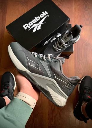 👟кроссовки мужские reebok x2 fleece dark gray &amp; white👟