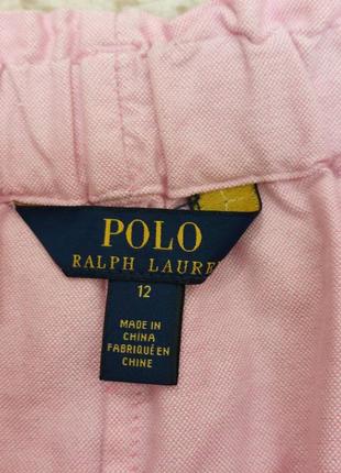 Шорты polo ralph lauren 10-12 лет коттоновые розовые на девочку3 фото