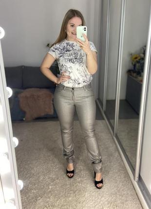 Блестящие джинсы скинни высокий рост No4615 фото