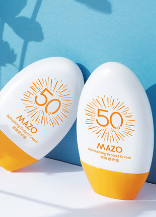 Отбеливающий солнцезащитный крем spf 50 mazo protect, 30 мл
