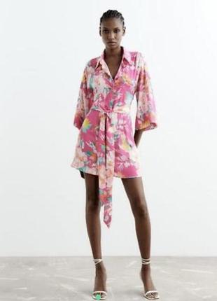 Платье zara  атласное 3