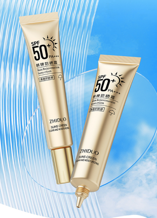 Крем для обличча для захисту від сонця zhiduo sun cream з екстрактом авокадо spf 50, 30 мл1 фото