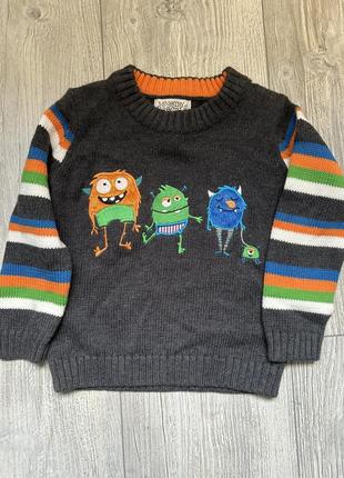 Стильный детский свитер монстры