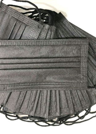 Чорні маски медичні2 фото