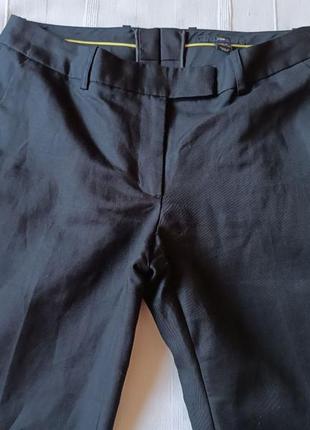 H&m чорні жіночі класичні брюки льон/бавовна р.40/l7 фото