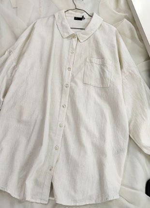 Кремова бавовняна сорочка asos