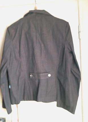Стильный пиджак черно-коричневый2 фото