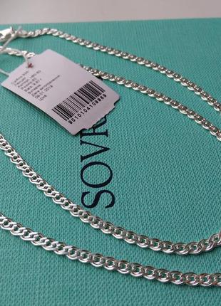 Срібна ланцюжок 60 см плетіння нонна мона ліза срібло 925