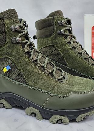 Зимние ботинки-берцы на шнуровке хаки winterfrost bertoni
