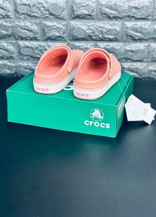 Женские кроксы crocs шлёпанцы крокс персикого цвета 36-418 фото