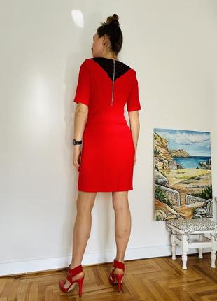 Красное платье из шелкового крепа lytvyn