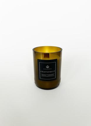 Соєва свічка kubas_candle ручної роботи скло grapefruit and mango