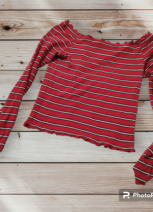 Page one yang кофта укорочена в полоску