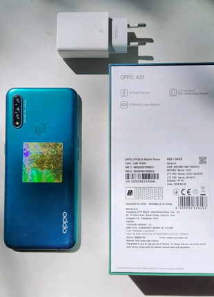 Смартфон орро а31 4g/64g lake green (зелений)3 фото