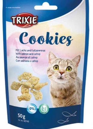 Ласощі trixie cookies печиво з рибою і котячою м'ятою