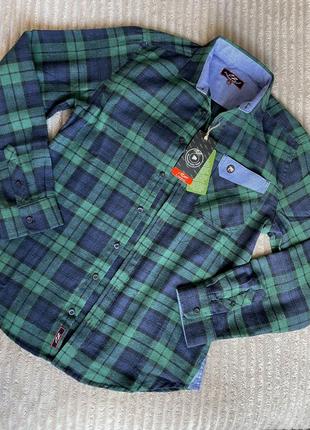 Нова фланева сорочка америка 100% котон в клітинку