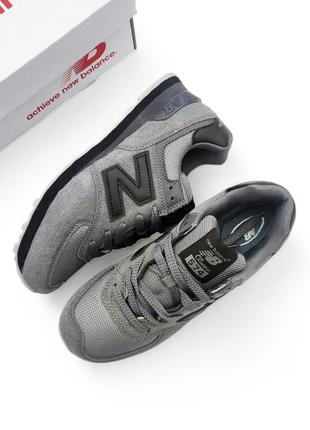 Мужские кроссовки нью беланс 574 серые / new balance 5742 фото