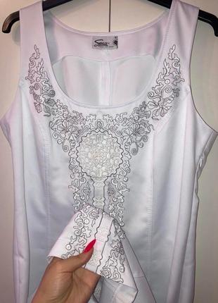 Ошатне біле плаття вишивка 40-48 р м