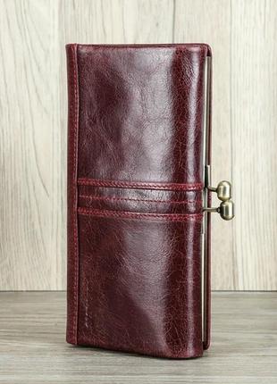 Шкіряний гаманець. бордо. новий.