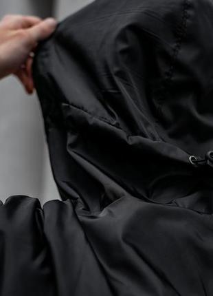 Мужская ветровка анорак с капюшоном весенняя красно-черная легкая куртка, высокое качество, в стиле nike9 фото