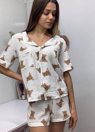 Муслиновая пижама,  домашний комплект