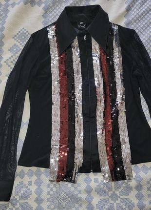 Блуза з паєтками 40 eur