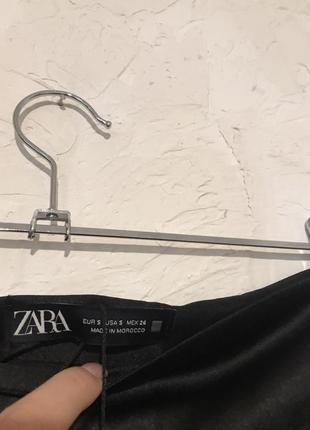 Zara стильная юбка в бельевом стиле с кружевом7 фото