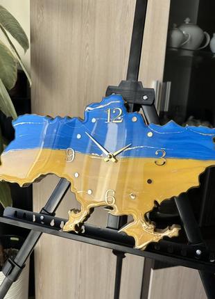 Часы украинские, часы в клетку, патриотический2 фото