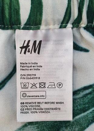 Легкі літні штани на резинці з поясом h&m 💚4 фото