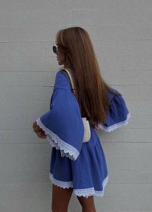 Муслиновое платье в цветах