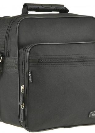 Мужская сумка, планшетка из полиэстера wallaby черная 2431
